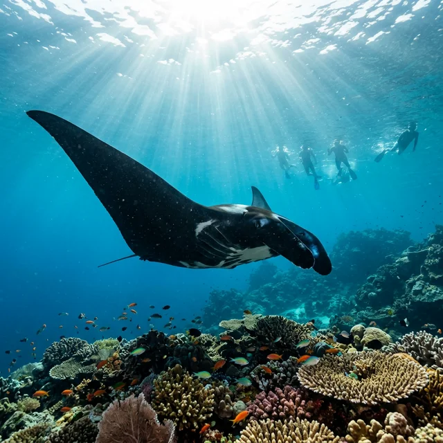 Плаванье с мантами